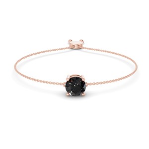 Trending 14K <b>Solid</b> <b>Gold</b> Paula Round Cut Lab Grown Diamond Bracelet (3/4 Ct. Tw.) Pretty Adjustable Design For Perfect Fit - Product Image 3