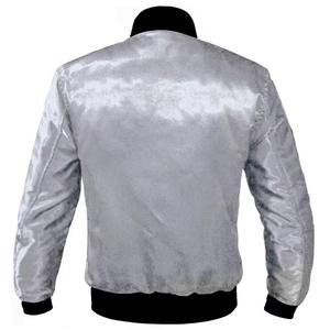 Men's Yellow Bomber <b>Jacket</b> Solid Color Stand Collar Casual Style Polyester Material Regular Fit Autumn Wear - Product Image 2