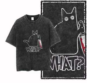 T-shirts en gros, T-shirts graphiques personnalisés, T-shirts vintage délavés, T-shirts délavés à l'acide, Fabricant de streetwear, T-shirts 100% coton, T-shirts épais - Product Image 4