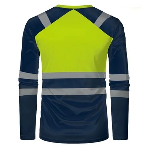 Chemise de travail de sécurité à manches longues avec poche, logo personnalisé, haute visibilité, classe 2, 130 g/m², réfléchissante, pour les travaux de construction et de mécanique - Product Image 2