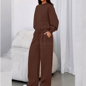 Conjuntos Deportivos Holgados para Mujer, Diseño Personalizado, Bajo MOQ, para Uso en Exteriores, Color Sólido - Product Image 3