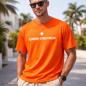 เสื้อยืดโอเวอร์ไซส์สตรีทแวร์ผู้ชาย ลายกราฟิกแฟชั่นลำลองสำหรับฤดูร้อน ออกแบบเองได้ - Product Image 3