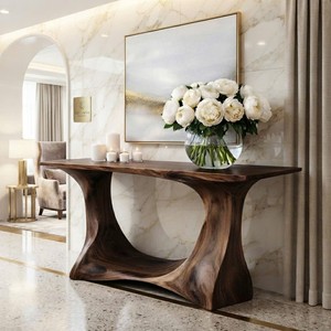 Luxali Eco-Friendly Durable Easy Clean Handmade <b>Wooden</b> Console <b>Table</b> Modern Farmhouse Masterpiece Meticulously Handcrafted Solid - Product Image 1