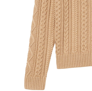 Pull en Coton Côtelé Uni de Haute Qualité 2026, Tricoté sur Mesure pour Hommes, Col Rond 5GG, Idéal pour les Affaires - Product Image 3