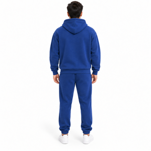 Ensemble de survêtement en molleton doux 100% coton écologique, veste à capuche et pantalon de jogging, vêtements de sport d'hiver, gym, fitness, entraînement, décontracté - Product Image 3