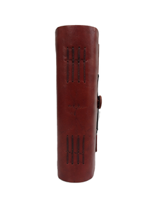 Handmade Leather <b>Journal</b> with Button & Wrap Closure – Rustic Vintage Bound Notebook, Refillable Diary - Product Image 6
