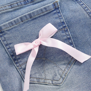 Jupe en jean droite taille mi-haute délavée, personnalisable avec logo, modèle 2026, très tendance, pour femme, écologique, style rétro décontracté - Product Image 5