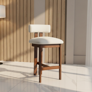 Taburete de Bar Moderno Minimalista Escandinavo de Madera de Teca Premium Arden - Duradero y Ecológico para Uso en Bares Domésticos, Exteriores y Hoteles - Product Image 2