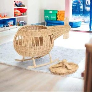 Cesta de Almacenamiento de Mimbre Tejida a Mano, Forma Redonda Natural, Tapa Desmontable, Organizador para Habitación Infantil, Tipo Vertical - Product Image 4