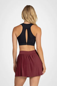 Sujetador deportivo de cuello redondo para mujer, personalizado al por mayor, con absorción de impactos, sensación de segunda piel, suave, transpirable, de secado rápido, para yoga y gimnasio. - Product Image 5