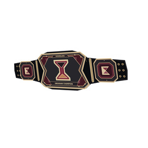 Cinturón de Campeonato Personalizado de Obsidiana con Diseño de Reloj de Arena para Lucha Libre, Boxeo, MMA - Placas Metálicas, Cuero PU, Logotipo Personalizado, Fabricación OEM - Product Image 4