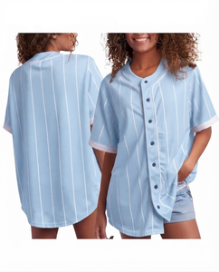 Trendiness Custom Design Woman's <b>Baseball</b> Jersey Wholesale Teamwear Sport Breathable 100% Polyester Mesh Tie-Dyed Front V-neck - Product Image 1