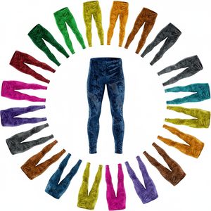 Leggings de Compresión con Diseño de Logotipo Personalizado, Terciopelo Tie Dye, para Gimnasio, Running, Fitness, Deportes, Pantalones de Entrenamiento Elásticos - Product Image 1