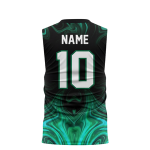 ชุดเสื้อฟุตบอลเด็กชายแบบพิมพ์ลาย Swirl 7v7 พร้อมกางเกงขาสั้น คอกลม แขนกุด ชุดทีมเยาวชน สามารถสั่งทำชื่อและหมายเลขผู้เล่นได้ แบบ Sublimated - Product Image 4