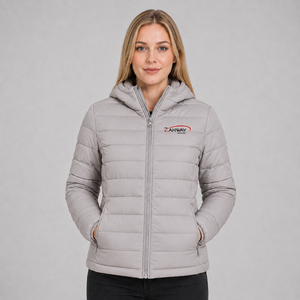 Chaqueta Acolchada de Alta Calidad para Mujer, Abrigo de Invierno Ligero y Cálido, con Logotipo Personalizado, Cremallera Completa, Capucha, Ropa Exterior Informal, Venta al Por Mayor - Product Image 1