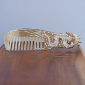 Peigne en corne de buffle de la plus haute qualité, motif oiseaux, vente chaude, prix abordable, artisanat naturel, peigne en corne de buffle - Product Image 6