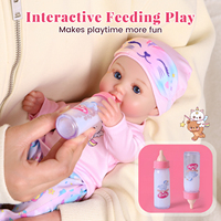 Poupées Reborn Miniatures Babeside 12 pouces Cody, Poupée Bébé Unisexe avec Tenue Licorne Violette, Poupée Entièrement en Vinyle, Poupée Nouveau-né Réaliste, Vente en Gros