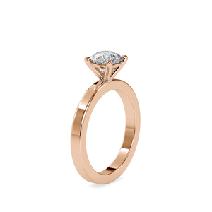 Four Prong Round Cut Moissanite Diamond Flat <b>Band</b> Exquisite Bridal Jewelry 925 <b>Sterling</b> <b>Silver</b> Engagement <b>Ring</b> - Product Image 6