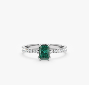 Bague en or plaqué vintage de haute pureté avec diamant rond brillant cultivé en laboratoire certifié IGI pour les fiançailles, les mariages et les bijoux de mariée - Product Image 3