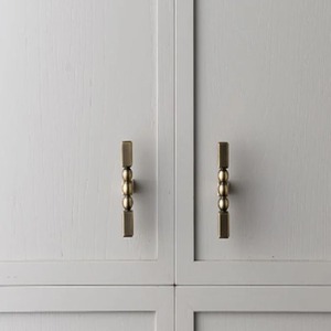 Tiradores de latón macizo con forma de almendra, duraderos, para cajones y gabinetes - Product Image 5