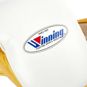 Fabrication de gants de boxe de haute qualité en or blanc, gants de boxe professionnels Winning, 100% cuir véritable - Product Image 2