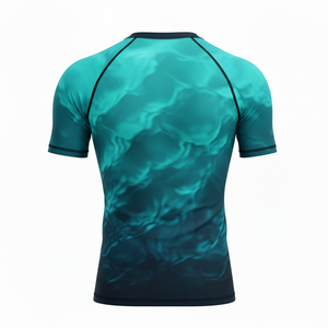 Camiseta de compresión sublimada con etiqueta privada, proveedor OEM de rash guards personalizados para grappling, MMA, BJJ, jiu jitsu, ropa deportiva de entrenamiento para hombres - Product Image 2