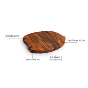 Assiette de présentation rectangulaire en bois artisanale haut de gamme grand plateau de service pour une présentation élégante, une utilisation en fête et une décoration intérieure - Product Image 3