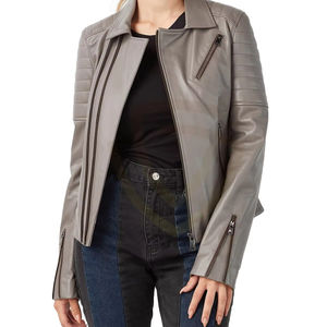 แจ็คเก็ตหนังสไตล์เรียบง่าย ผลิตในปากีสถาน ขายจากโรงงาน แฟชั่นใหม่ คุณภาพสูง แจ็คเก็ตหนังสำหรับผู้หญิง - Product Image 1