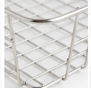 Premium Metal <b>Wire</b> <b>Storage</b> <b>Basket</b> Rectangle Simple Design Multi Purpose Neatening Organizing Rack Stylish Home Accent - Product Image 2