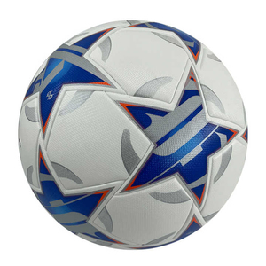 Balón de Fútbol SHARISSA INTERNATIONAL WA-FB-025 Blanco y Azul de PU con Impresión por Sublimación para Todas las Temporadas, Uso en Exteriores, Entrenamiento, Adulto XL - Product Image 3