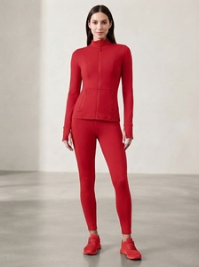 Women's <b>Lightweight</b> Full Zip Active <b>Jacket</b> Long Sleeve Sportswear Fitness Training <b>Running</b> <b>Jacket</b> - Product Image 4
