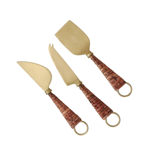 Juego de Cuchillos para Queso con Mango de Madera, Cuchillo para Queso de Acero Inoxidable de Primera Calidad, Cuchara para Untar, Tenedor, Herramientas Elegantes para Tabla de Charcutería - Product Image 4