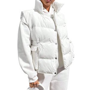 puffer vests stylish fashion fall warm winter women <b>clothes</b> coat quilted puffer sleeveless jacket women customized puffer vest - Product Image 1