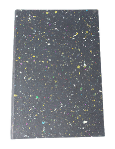 Cuaderno de Notas A5 Brillante con Diseño Mica Mottled, Hecho a Mano con Papel de Algodón Reciclado, Tapa Dura, Color Negro - Product Image 1
