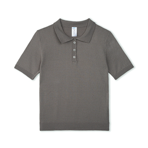 Suéter Casual de Punto Trenzado, Color Gris Jaspeado Claro, Antiarrugas, 100% Acrílico, Unisex, Manga Corta, Botones, Largo Regular, ODM OEM - Product Image 1