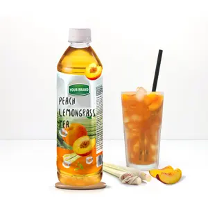 Best Price Ice Tea Lemon Grass Tea Drink Peach Flavor Tea Natural Ingredients 350 455ml PET Bottles Drink Bottle