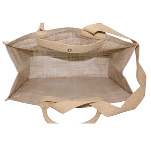 Sacs fourre-tout en jute de haute qualité, durables, à motif camouflage, pour le vin et les mariages, tailles S, M, L, XL, avec corde et logo personnalisé, naturels - Product Image 4