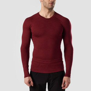 Chemises à manches longues pour hommes, coupe classique, 100% coton, respirantes, séchage rapide, pour la course à pied et l'entraînement - Prix de gros, nouvelle arrivée - Product Image 6