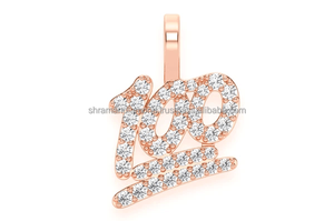 Collier pendentif unisexe tendance et minimaliste en or massif 10K avec diamant naturel, personnalisable avec numéro porte-bonheur et date commémorative – Idée cadeau - Product Image 4