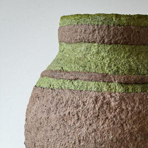 Vases en papier mâché bohème rustique Artisan artisanal léger décoratif tons terreux pour salon décor à la maison - Product Image 6