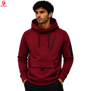 Sudadera con Capucha Esencial para Hombre, Mezcla de Algodón Premium, Ecológica, Resistente al Viento, Cómoda, Corte Regular, Ropa de Invierno - Product Image 1