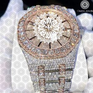 Montre de luxe pour homme Charm Jewels en acier inoxydable, cadran de 40 mm, mouvement mécanique analogique, verre, résistance à l'eau 10 bars, date automatique - Product Image 5