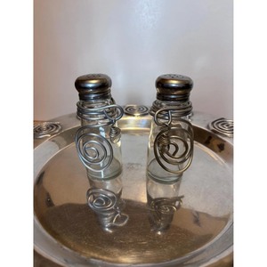 Salières et poivrières en verre avec support en fil métallique en spirale, outils durables pour herbes et épices, lavage à la main uniquement - Product Image 6