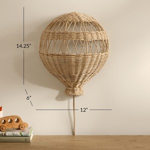 Eco Friendly Wholesale Bulk Woven Rattan Lampshade Hanging <b>Light</b> Kids Room Decor Handmade For Kids Room Decor Supplier Lighting - Product Image 3