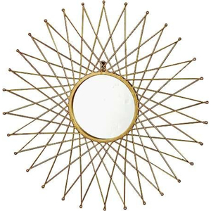 Luxury Gold Sunburst Wall <b>Mirror</b> Handcrafted Floral Metal Petal Round Decorative <b>Mirror</b> For Living Room Hotel & Home Decor - Product Image 6