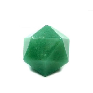 High quality Green Aventurine Icosahedron carved Stone whiskey <b>cube</b> natural stone reiki healing crystal stone gemstone - Product Image 4