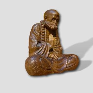 Elegante Estatua de Mago Zen de Madera de Palisandro, Escultura Religiosa Tallada a Mano para el Hogar u Oficina - Product Image 4