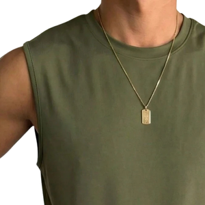 <b>Mens</b> Sleeveless Muscle <b>Tank</b> <b>Top</b> Casual Loose Fit O-Neck Summer Gym Workout Training Streetwear 100% Cotton Washed Knitted - Product Image 3