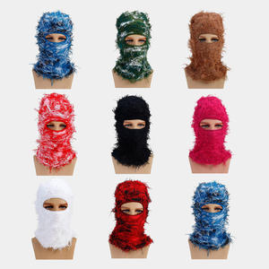 Wholesale Knitted Balaclava Mask Beanie Warmer Full Face Winter Hat Distressed Cycling Ski Balaclava - Product Image 4