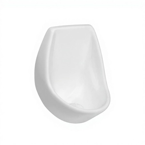 Urinoir mural en céramique moderne pour hommes, idéal pour les toilettes d'hôtels et d'écoles, portable, 280x280x405mm - Product Image 1